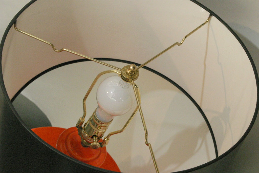 1970 ORANGE CERAMIC LAMP 3