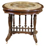 Antique Victorian Brass Top Center Table