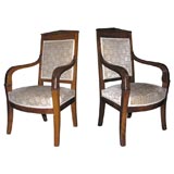 A PAIR OF FRENCH ARM CHAIRS