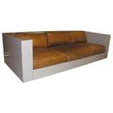 Cream Lacquer Sofa by Massimo Vignelli