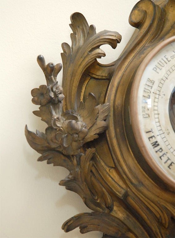 19th C. 'Gaggini et Moissette' Bronze Barometer (GMD#2016) 2