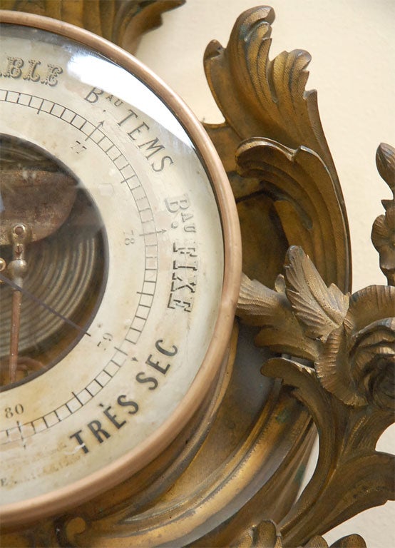 19th C. 'Gaggini et Moissette' Bronze Barometer (GMD#2016) 4