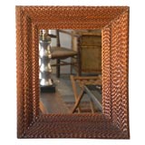 Tramp Art/Folk Art Frame with Mirror