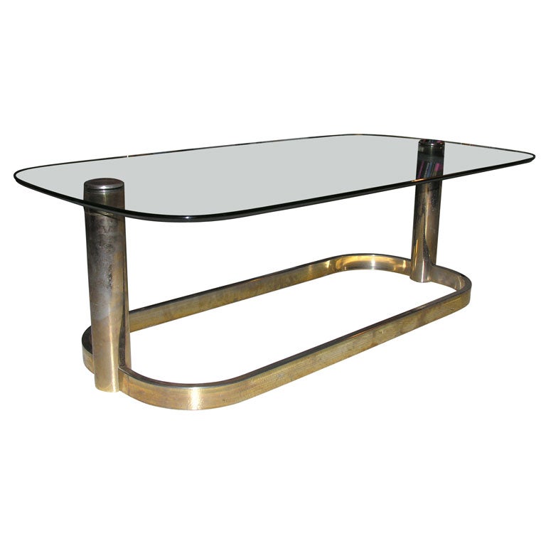 1970's Glass Cocktail Table