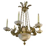 Six Light French Empire Style Chandelier