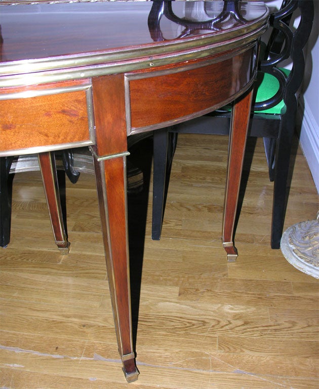 Russian flip top demi-lune console