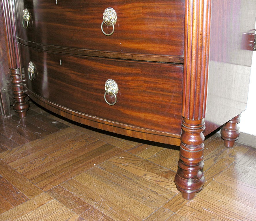 Distinctive William IV Mahagany Bow Front Chest, Scottish, c.1840