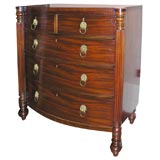 Distinctive William IV Mahagany Bow Front Chest, Scottish, c.1840