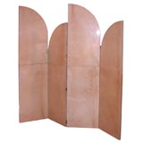 Mid-Century Modern 1930s Art Deco Vellum Leather Screen