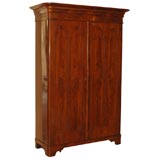 Early 19th Century American Two Door Flame Mahogany Armoire