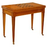 Antique Late 19th Century Louis XVI Style Satinwood Games Table