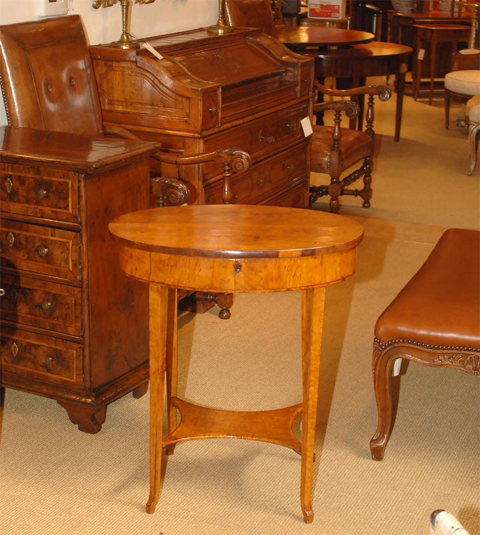 Oval Biedermeier Work Table