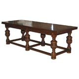 Large Edwardian Oak Refrectory Table