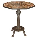 Italian Octagonal Specimen Marble Game table