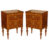 A Pair of 19th Century Walnut Commodes A Pair of 19th Century Walnut Commodes