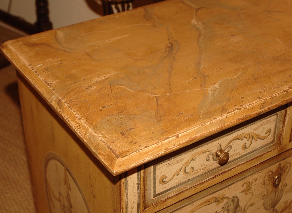 Pine A 19th Century Painted Commode For Sale