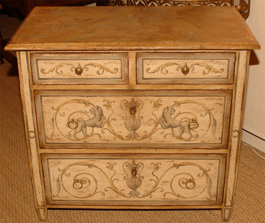 A 19th Century Painted Commode For Sale 2