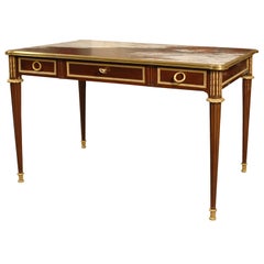 Napoleon III Writing Desk with Unusual Marble Top, circa 1870