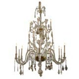 Antique 18th Century Venetian Crystal Chandelier with 22 Lights, c. 1780