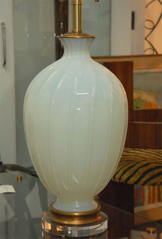 Murano opaline table lamp by Marbro 3