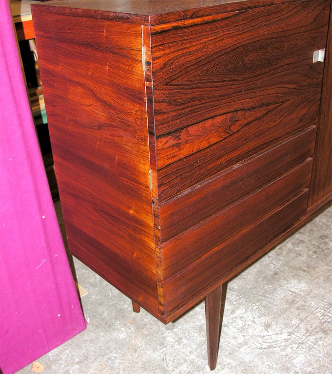 Rosewood Tambour Highboard by HW Klein