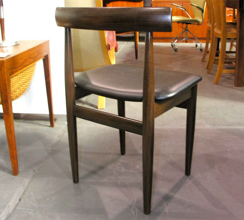 Mid-20th Century Rosewood Dining Table with Nested Dining Chairs by Hans Olsen