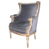 Handcarved Gilt Wood French Armchair