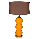 Orange Ceramic Ball Table Lamp