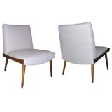 Pair of Armless Danish Slipper Chairs