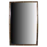 Black Bamboo Mirror with Gold detail