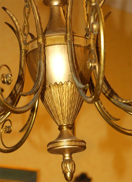 20th Century Swedish Neoclassical Style Chandelier For Sale