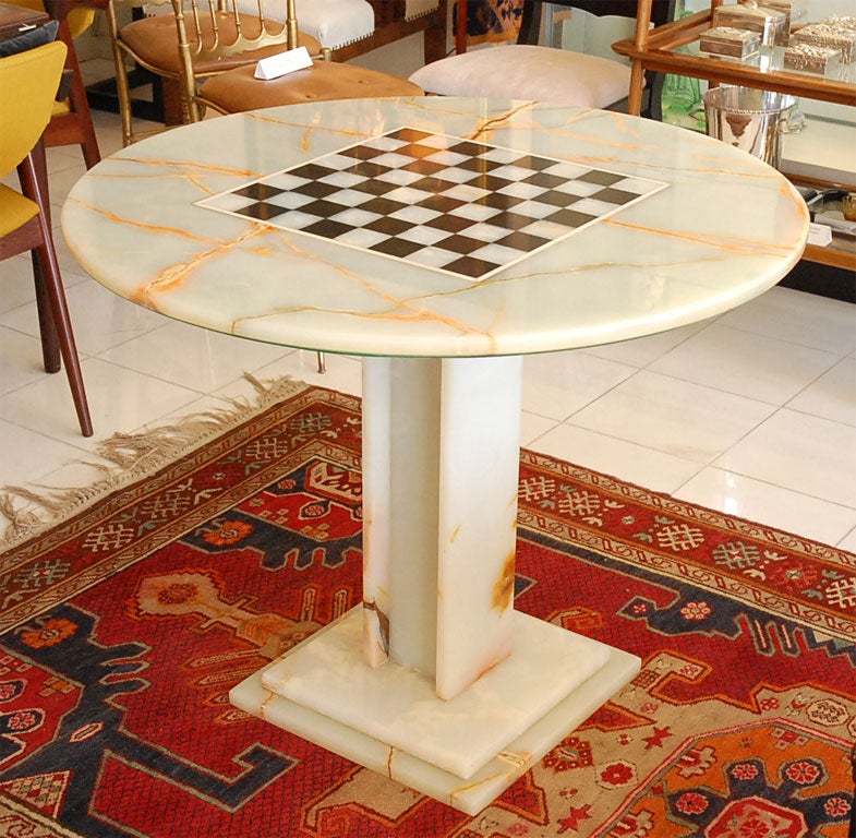 Italian Marble Game Table