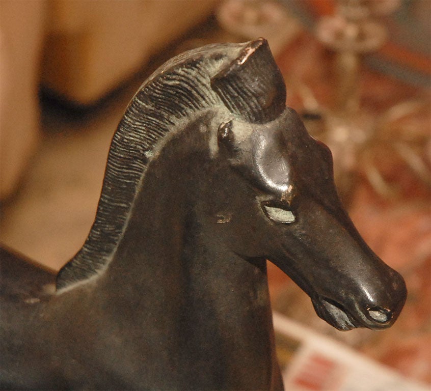 20th Century Terracotta Horse Sculpture For Sale