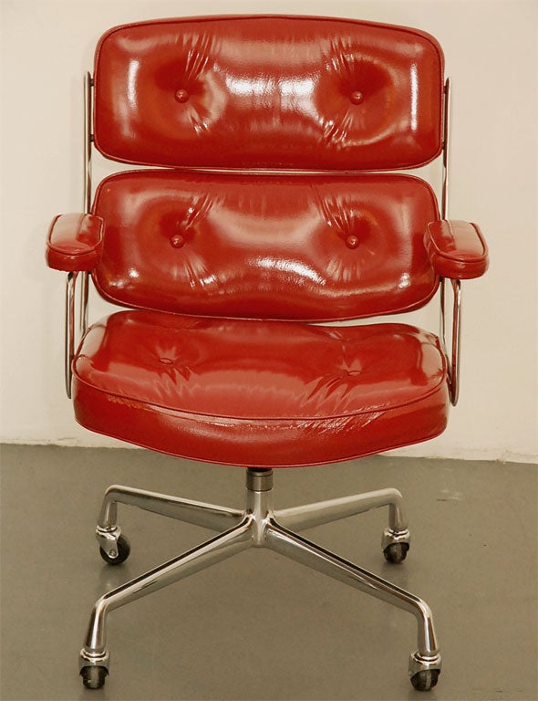 patent leather chair