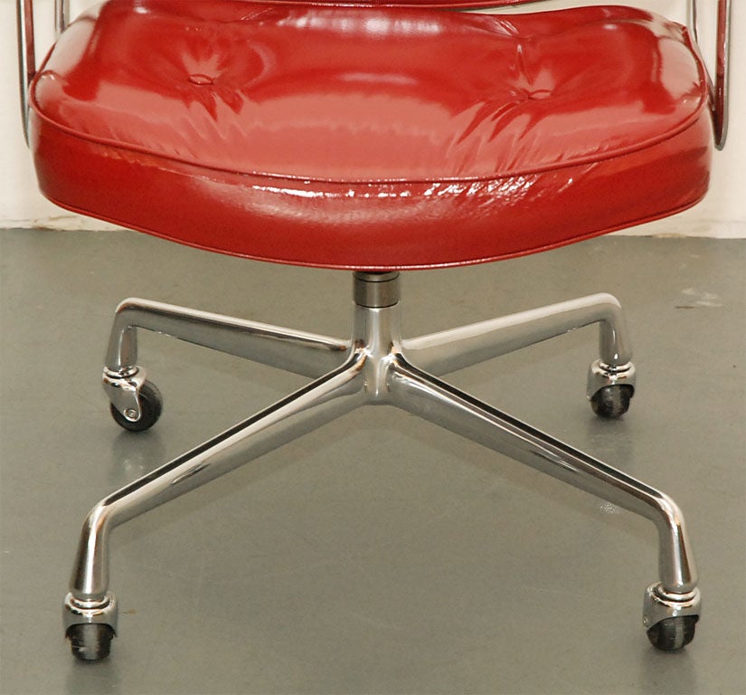 red leather desk chair