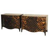 PAIR OF HORN COMMODES PAIR OF HORN COMMODES
