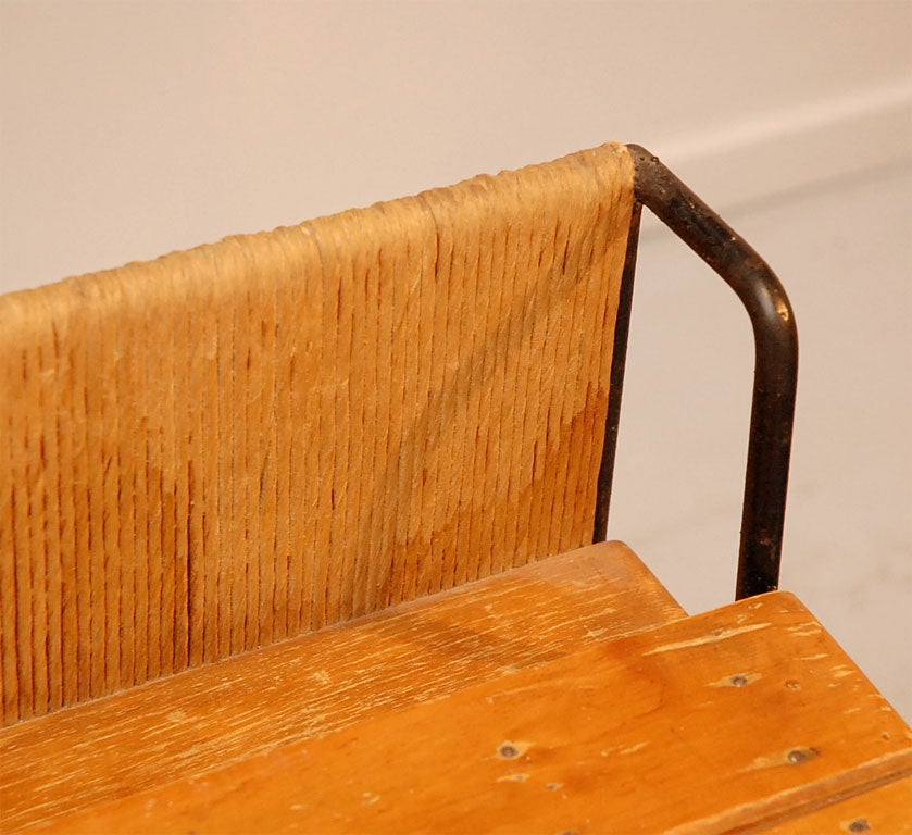 Mid-20th Century Birch and Iron Desk with Chair by Arthur Umanoff
