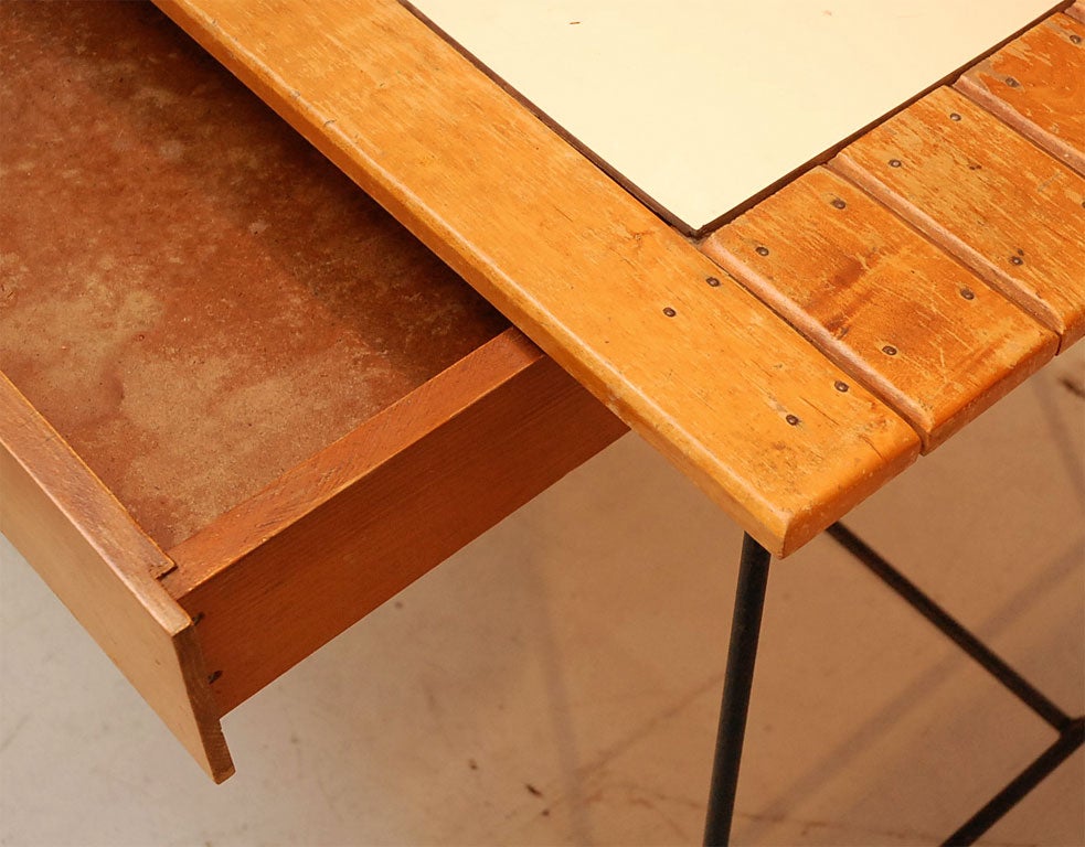 Birch and Iron Desk with Chair by Arthur Umanoff 3