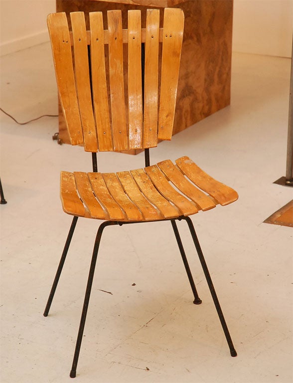 Birch and Iron Desk with Chair by Arthur Umanoff 4