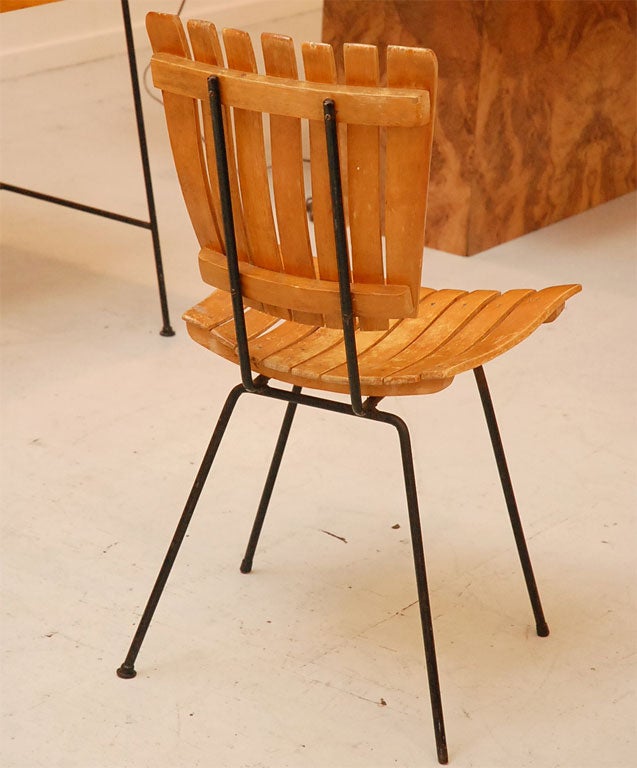 Birch and Iron Desk with Chair by Arthur Umanoff 5