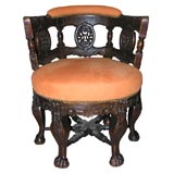 Unusual German Burgermeister Chair, mid - late 19th century
