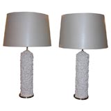A pair of pebble lamps