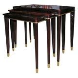 A set of three nesting tables