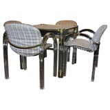 Game table and matching armchairs