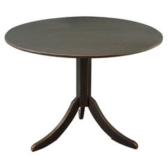 Pedestal Table in Black Paint