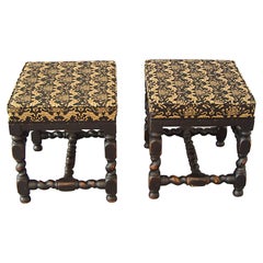 Pair of Danish Stools Antique Pair of Danish Stools