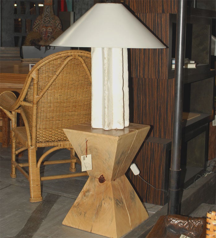 American Ron Mann Stone Fluted Table Lamp (Ref. # RMD102T)