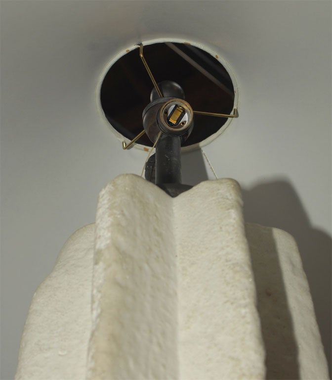 Ron Mann Stone Fluted Table Lamp (Ref. # RMD102T) 1