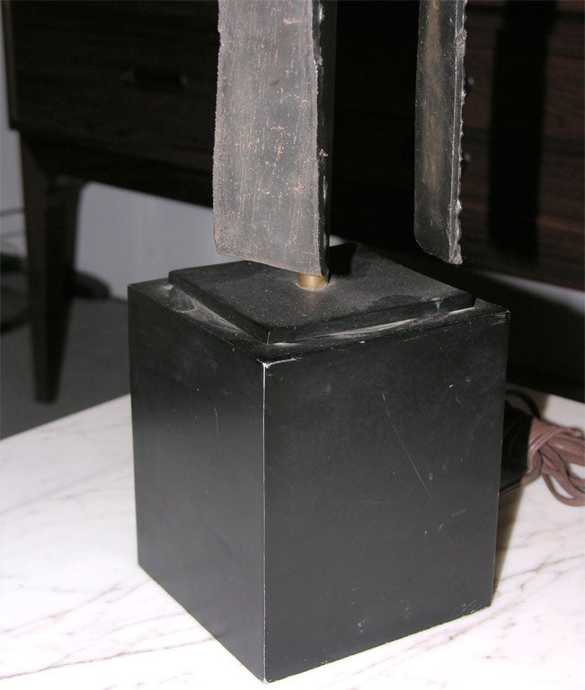 Pair of Brutalist Table Lamps by Laurel