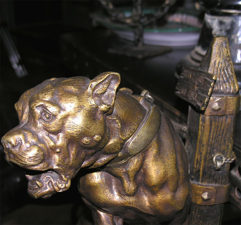 19th Century French Bronze Pitbull